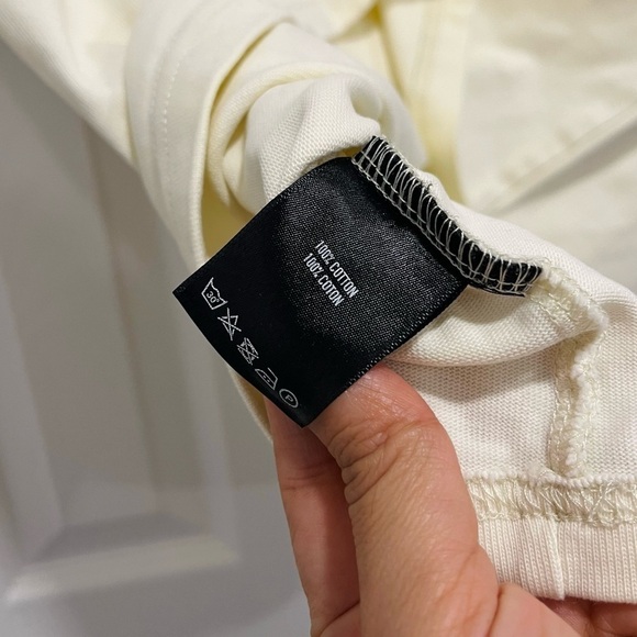 Made on Earth Studios rodeo cotton men's beige t-shirt- Size Small or XS - Picture 5 of 7